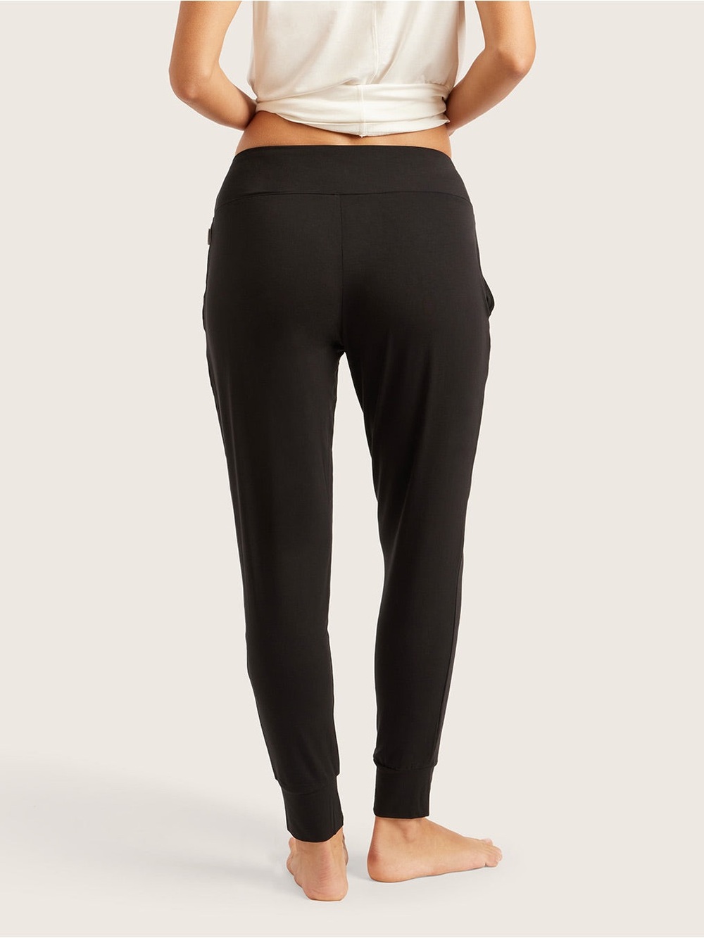 Boody Downtine Lounge Pants in Black Size Small in Heavyweight Bamboo Jersey - Picture 4 of 11
